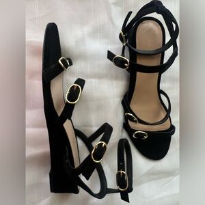 New Stuart Weitzman Grecian buckle Wedge Sandals Size 6.5